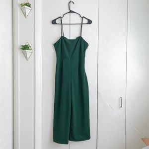 Forever 21 Forest Green Jumpsuit Wide Leg NWT
